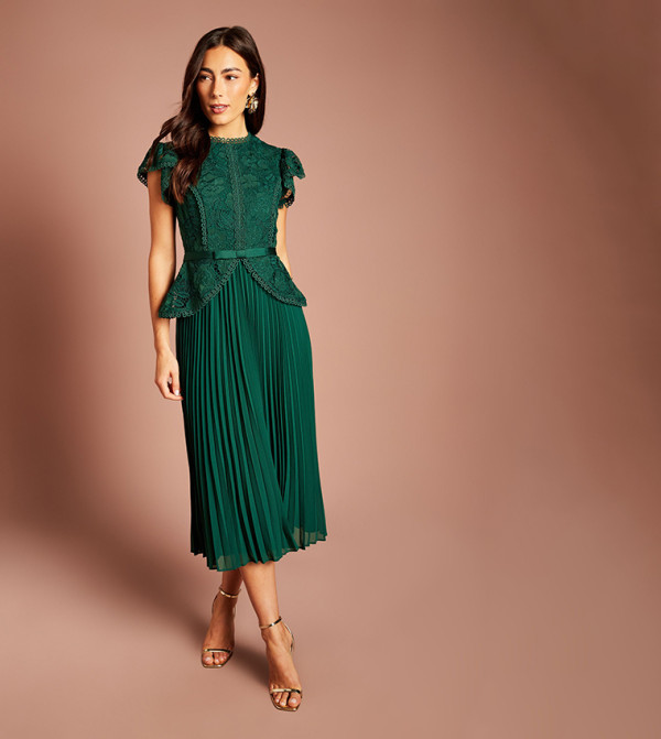 كوست  peplum-play - أخضر Midi Dresses