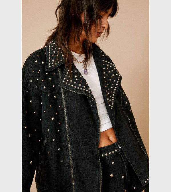 Nasty Gal Nasty Gal - Black Denim Jackets