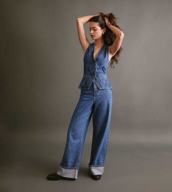 ناستي غال denim-obsessed - أزرق معاطف للخصر