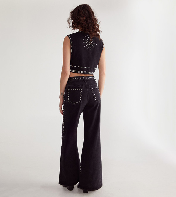 Nasty Gal - Outlet  - Black Bootcut Jeans