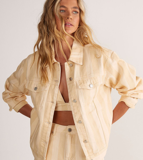 Nasty Gal  denim-obsessed - Beige Denim Jackets
