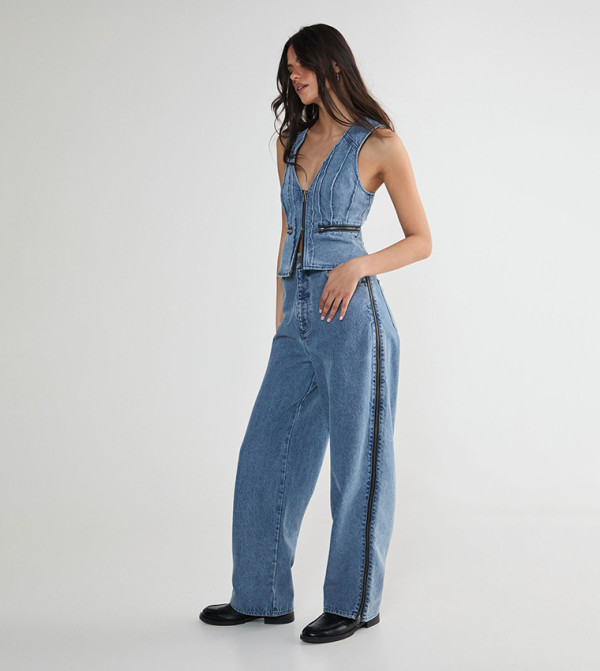 ناستي غال ناستي غال - أزرق Straight Jeans