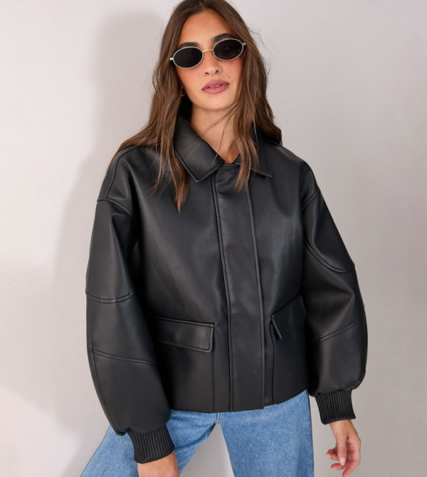 Nasty Gal Nasty Gal - Black Casual Jackets