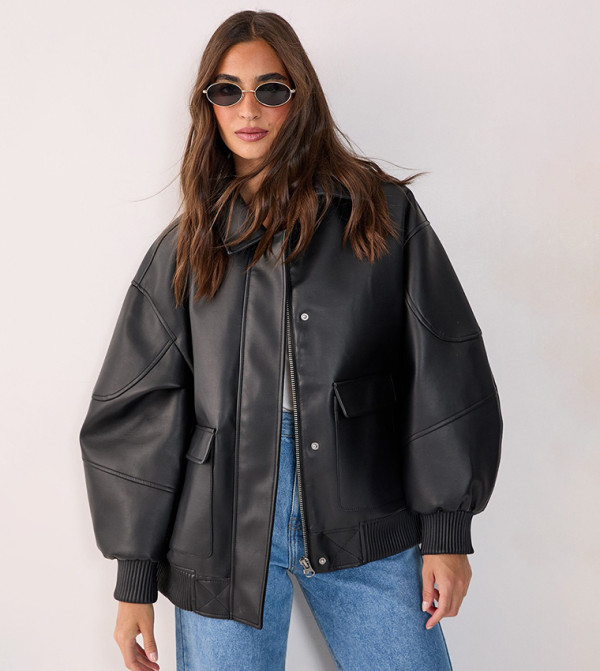 Nasty Gal Nasty Gal - Black Casual Jackets
