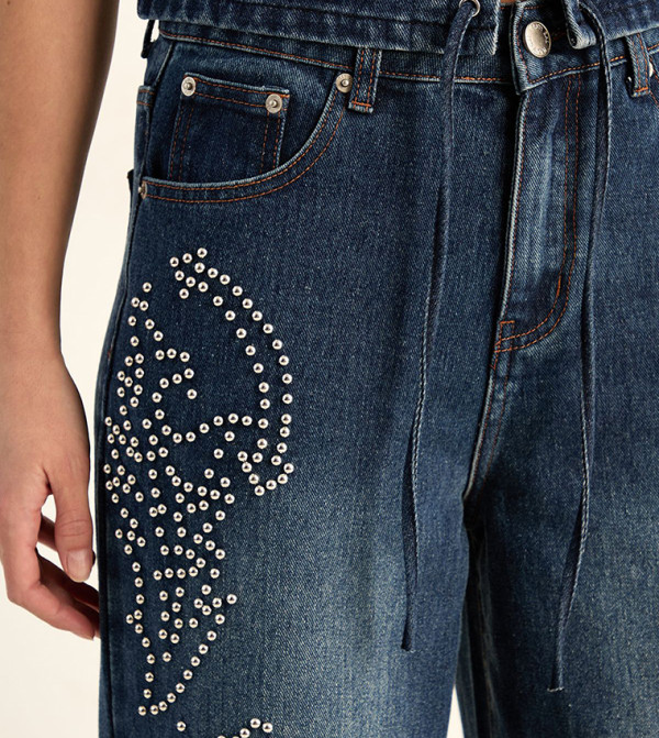 Nasty Gal Nasty Gal - Blue Wide Leg Jeans