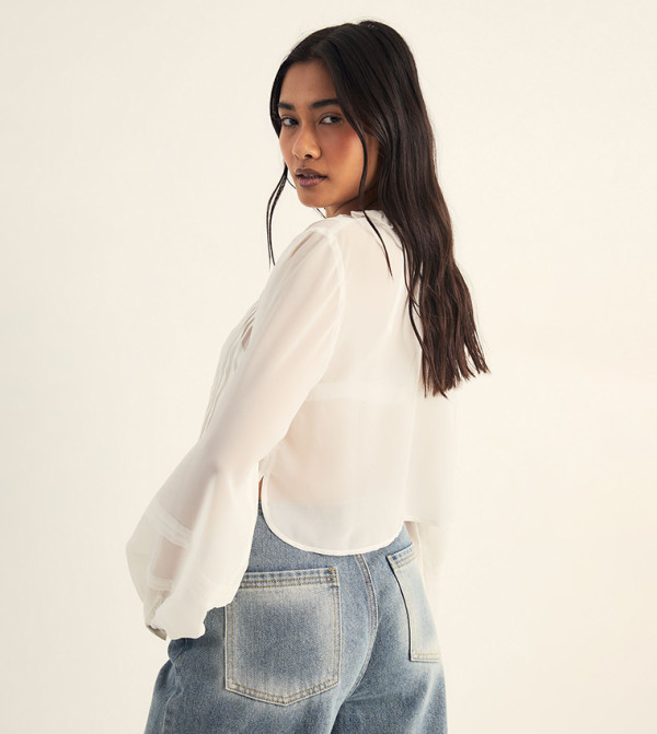 ناستي غال  dark-romantic - بيج Cropped Tops
