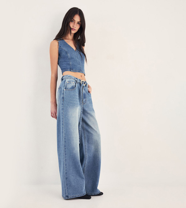 ناستي غال ناستي غال - أزرق Cropped Tops