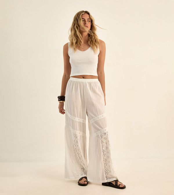 ناستي غال  ملابس سباحة - كريمي  Beachwear & Accessories