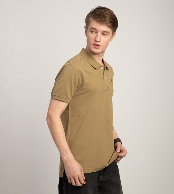 Beverly Hills Polo Club  Polo T-Shirts - Olive Polo T-shirts
