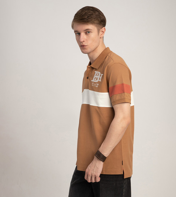 Beverly Hills Polo Club  Clothing - Brown Polo T-shirts