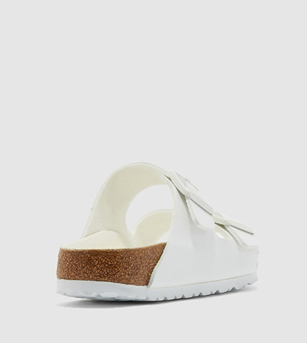 Birkenstock  Flat Sandals - White Slides