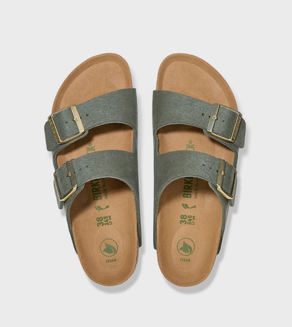 Birkenstock  Flat Sandals - Green Flat Sandals
