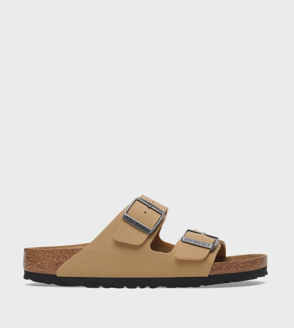 Birkenstock  textured-neutral-linen - Beige Casual Sandals