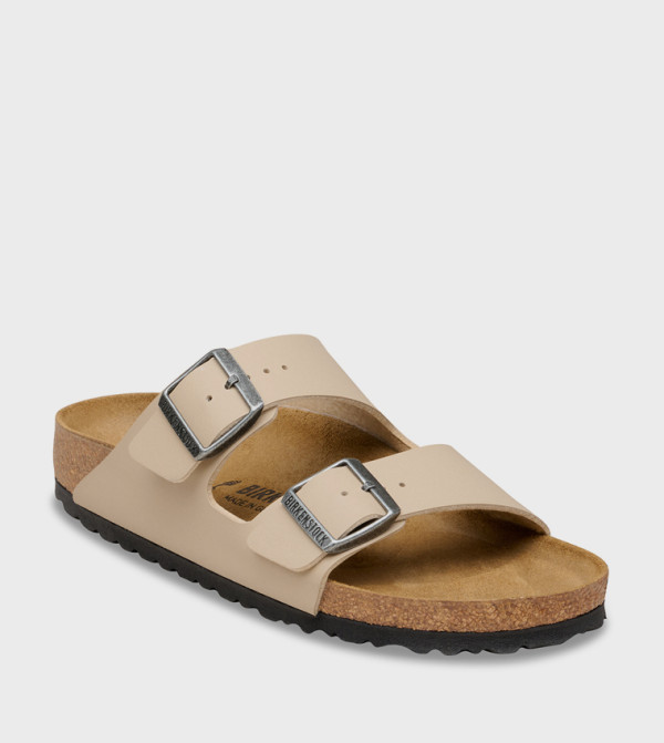 بيركنستوك  textured-neutral-linen - بيج صنادل كاجوال