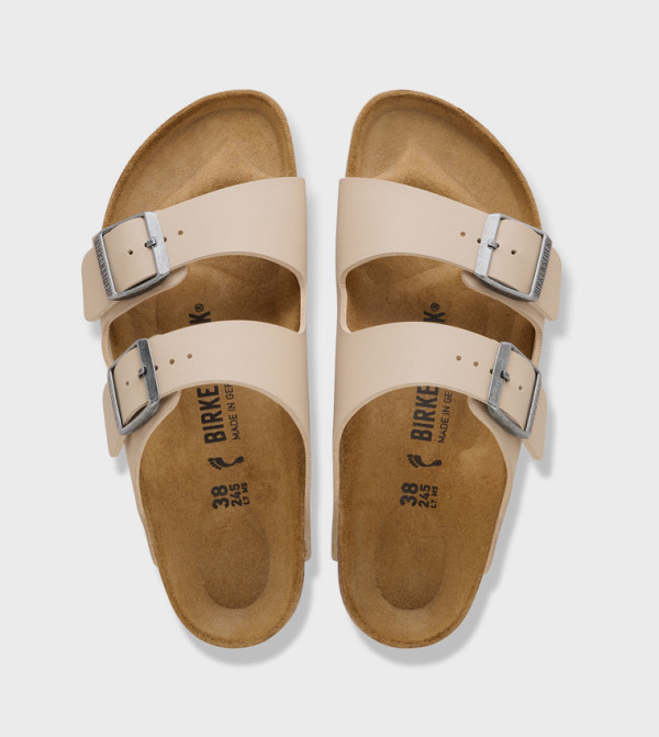 بيركنستوك  textured-neutral-linen - بيج صنادل كاجوال