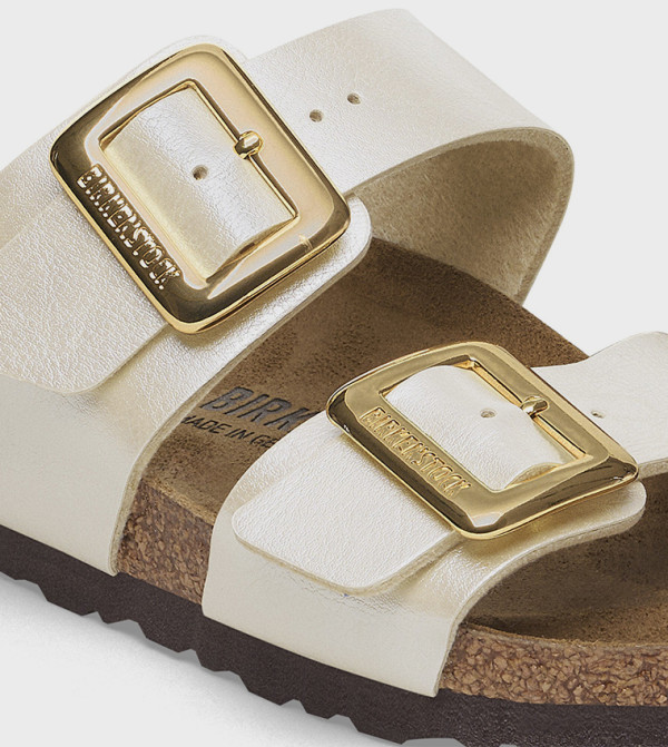 بيركنستوك  suede-edit - أبيض Flat Sandals