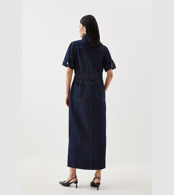 كارن ميلين denim-obsessed - نيلي فساتين كاجوال