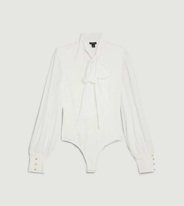 Karen Millen Bodysuit - Ivory Tops & Blouses