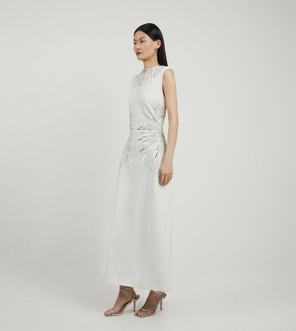 Karen Millen - Outlet  ramadan - Ivory Midi Dresses