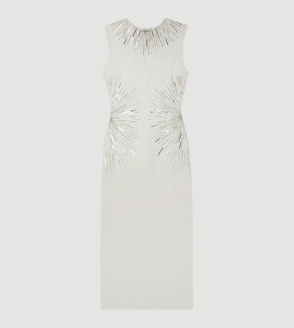 Karen Millen - Outlet  ramadan - Ivory Midi Dresses