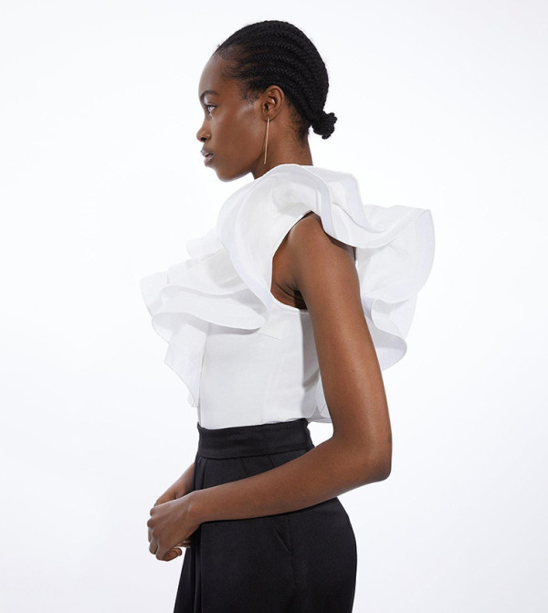 Karen Millen Bodysuit - White Bodysuit