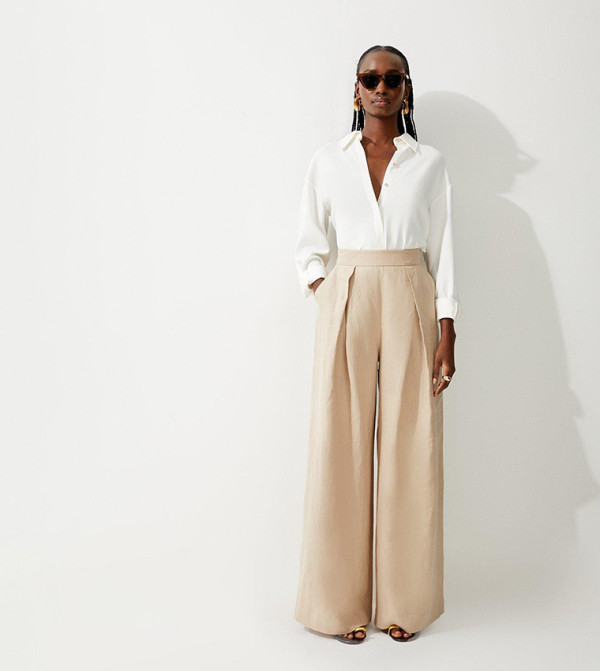 Karen Millen  workwear - NEUTRAL Regular Pants