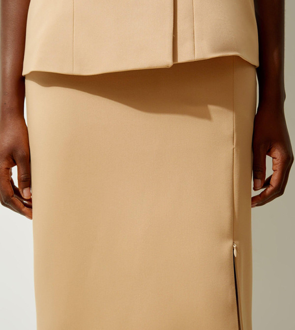 كارن ميلين - اوتليت  - جلد الجمل Midi Skirts