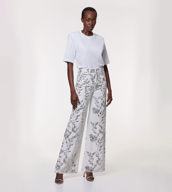 كارن ميلين  baggy-denim-edit - أبيض Wide Leg Jeans