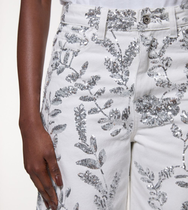 كارن ميلين  baggy-denim-edit - أبيض Wide Leg Jeans