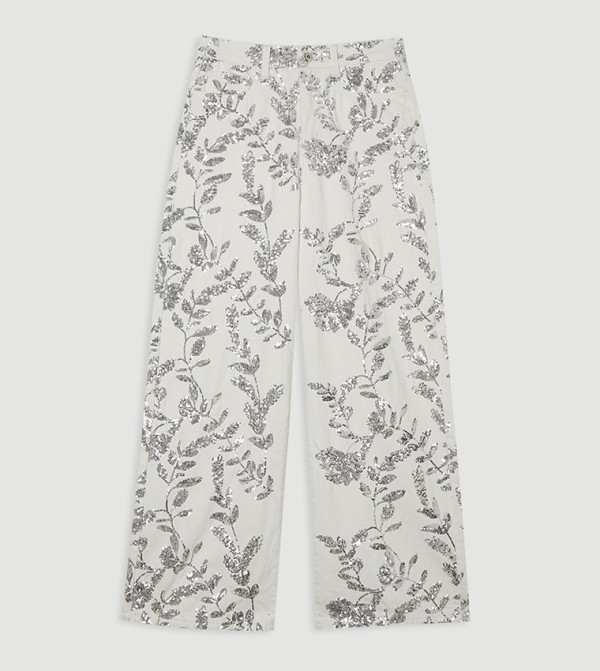 كارن ميلين  baggy-denim-edit - أبيض Wide Leg Jeans