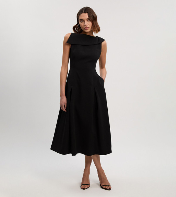 كارن ميلين  devil-wears-prada-miranda - أسود Midi Dresses
