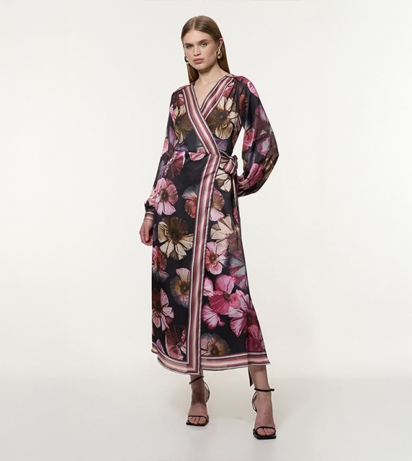 كارن ميلين - اوتليت  floral-dresses-march - أسود Maxi Dresses