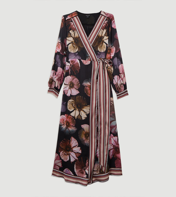 كارن ميلين - اوتليت  floral-dresses-march - أسود Maxi Dresses