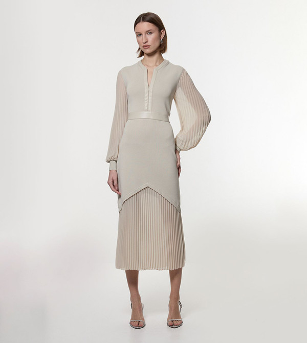 Karen Millen  Clothing - Beige Midi Dresses