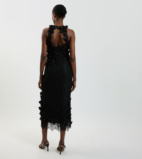 Karen Millen  occasion-wedding-guest - BLACK Midi Dresses
