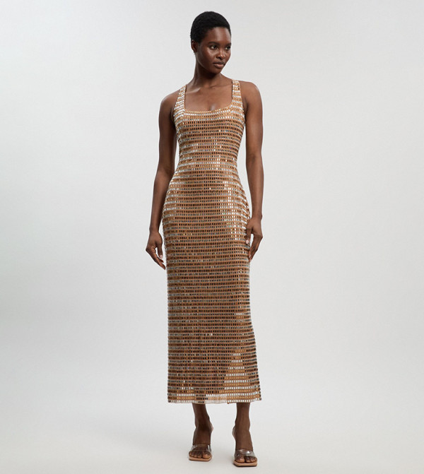 كارن ميلين كارن ميلين - ذهبي Maxi Dresses