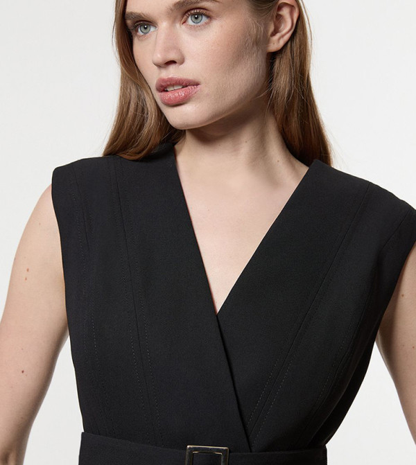 Karen Millen - Express peplum-play - Black Maxi Dresses