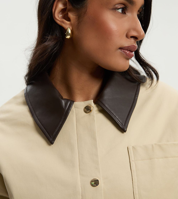 Karen Millen  Puffer & Quilted Jackets - Beige Puffer & Quilted Jackets