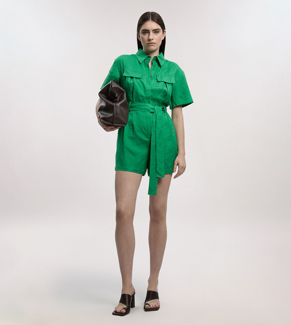 Karen Millen Clothing - Green Playsuits