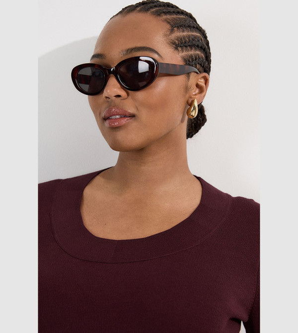 Karen Millen - Outlet  Plus Size - Burgundy Tops