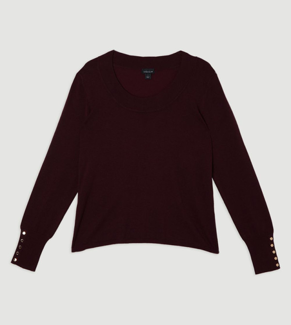 Karen Millen - Outlet  Plus Size - Burgundy Tops