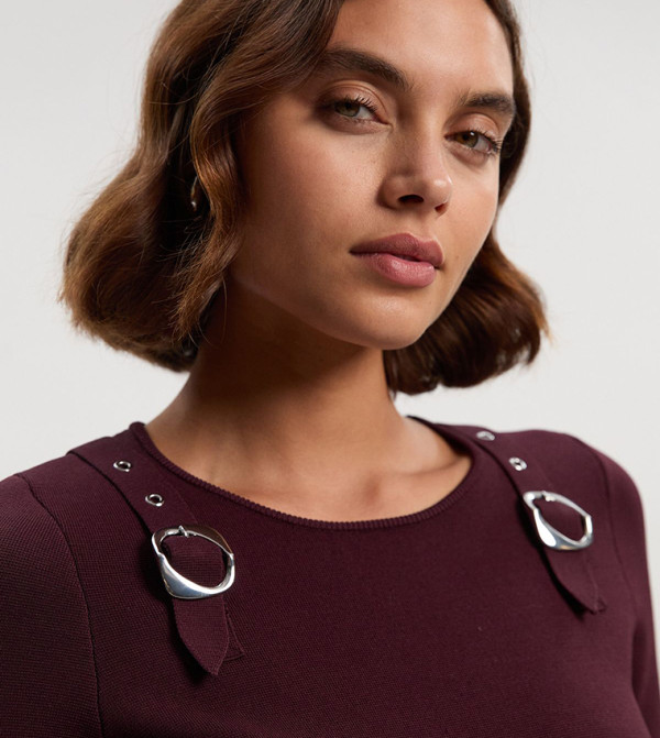 Karen Millen Karen Millen - Burgundy Casual Tops