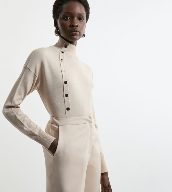 كارن ميلين - اوتليت  سترات بياقة سلحفاة - بيج Turtle neck Sweaters