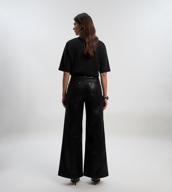كارن ميلين  baggy-denim-edit - أسود Wide Leg Jeans