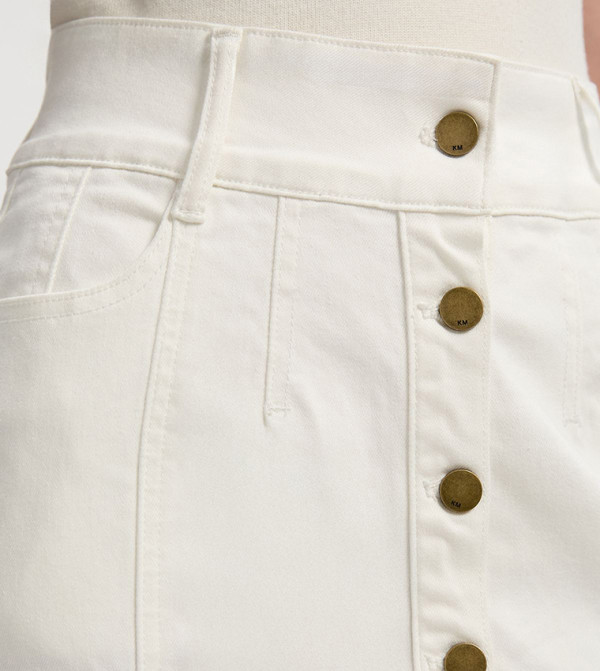 كارن ميلين - اوتليت  - أبيض  Midi Skirts