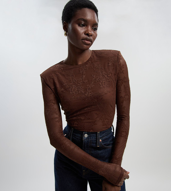 Karen Millen Bodysuit - Brown Bodysuit