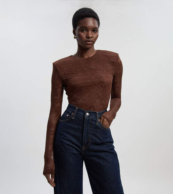 Karen Millen Bodysuit - Brown Bodysuit