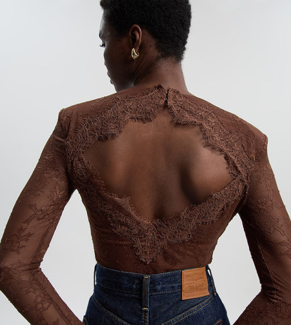 Karen Millen Bodysuit - Brown Bodysuit