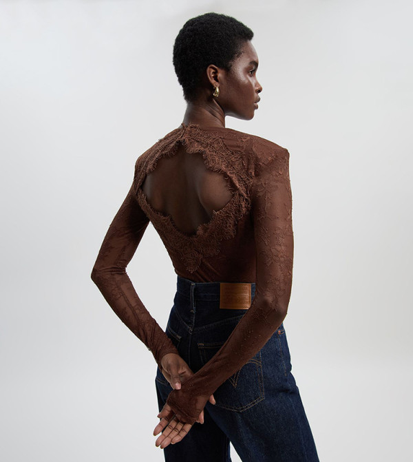 Karen Millen Bodysuit - Brown Bodysuit