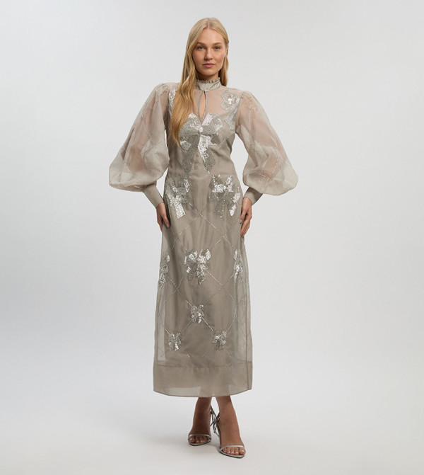 Karen Millen  ramadan - Silver Midi Dresses